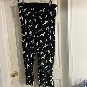 Dolls Kill Plus Bat Behaviour Velvet Track Pants